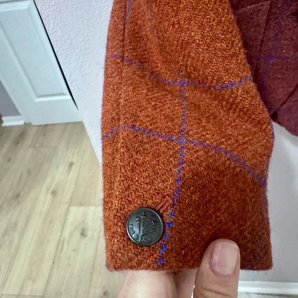 Nancy Windowpane Plaid Wool Blazer In Rust Color by rag & bone  (size 0) - Picture 7 of 13